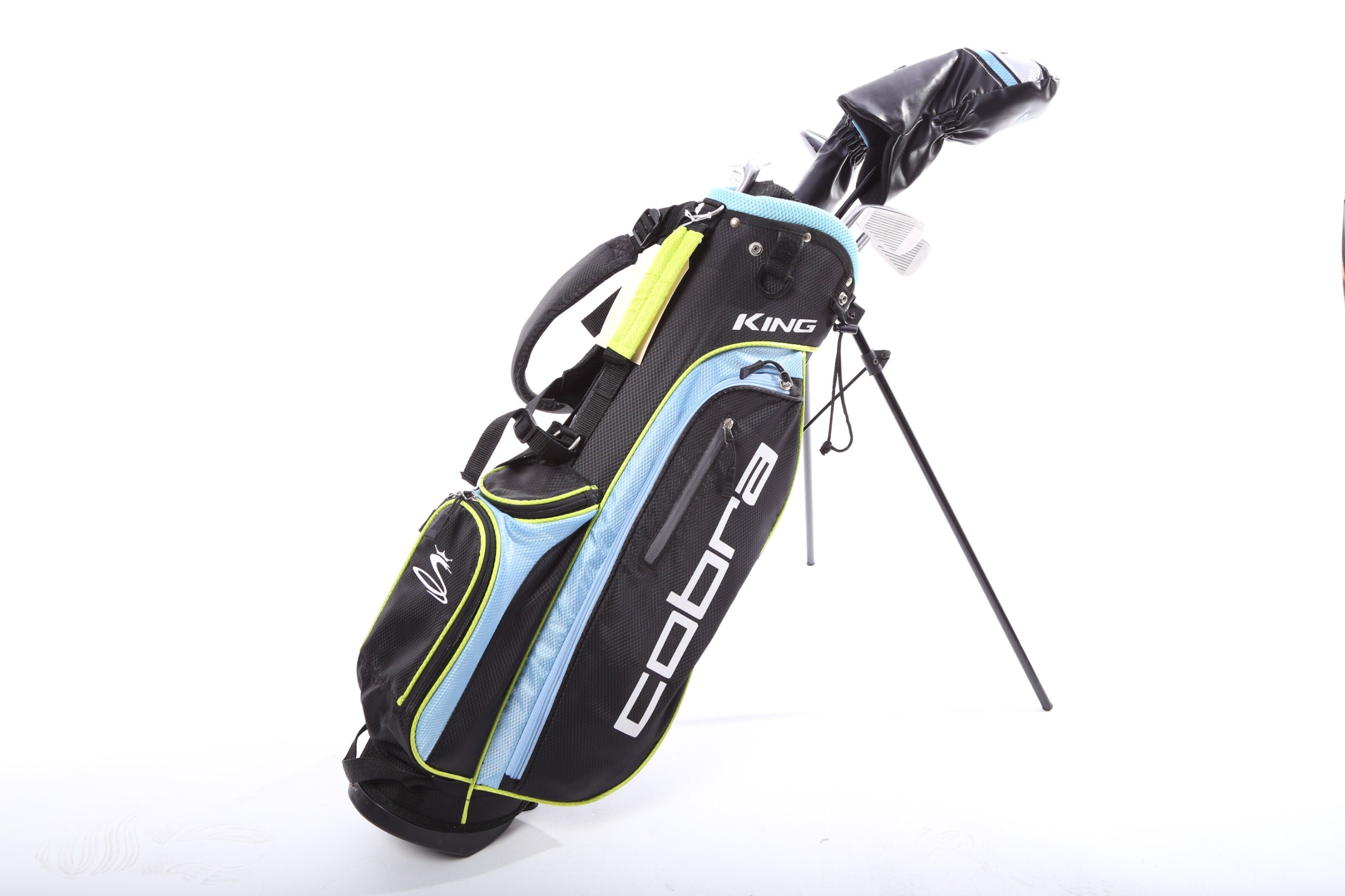 Cobra King Junior Golf Club Set - Right Hand Youth Driver, Fairway Wood, Hybrid, 7 Iron, 9 Iron, Sand Wedge & Putter - Perfect for Young Golfers Learning & Practicing on the Course