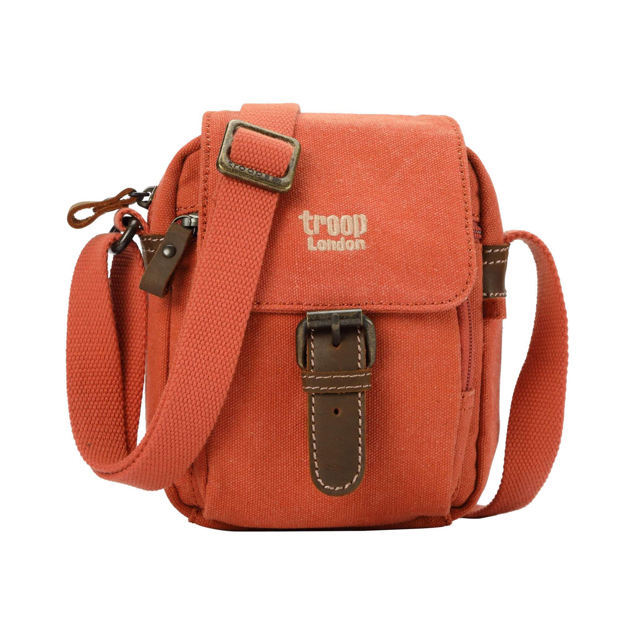 TRP0213 Troop London Classic Canvas Crossbody Bag for Men & Women - Stylish & Durable Everyday Shoulder Bag for Work, Travel & Casual Outings