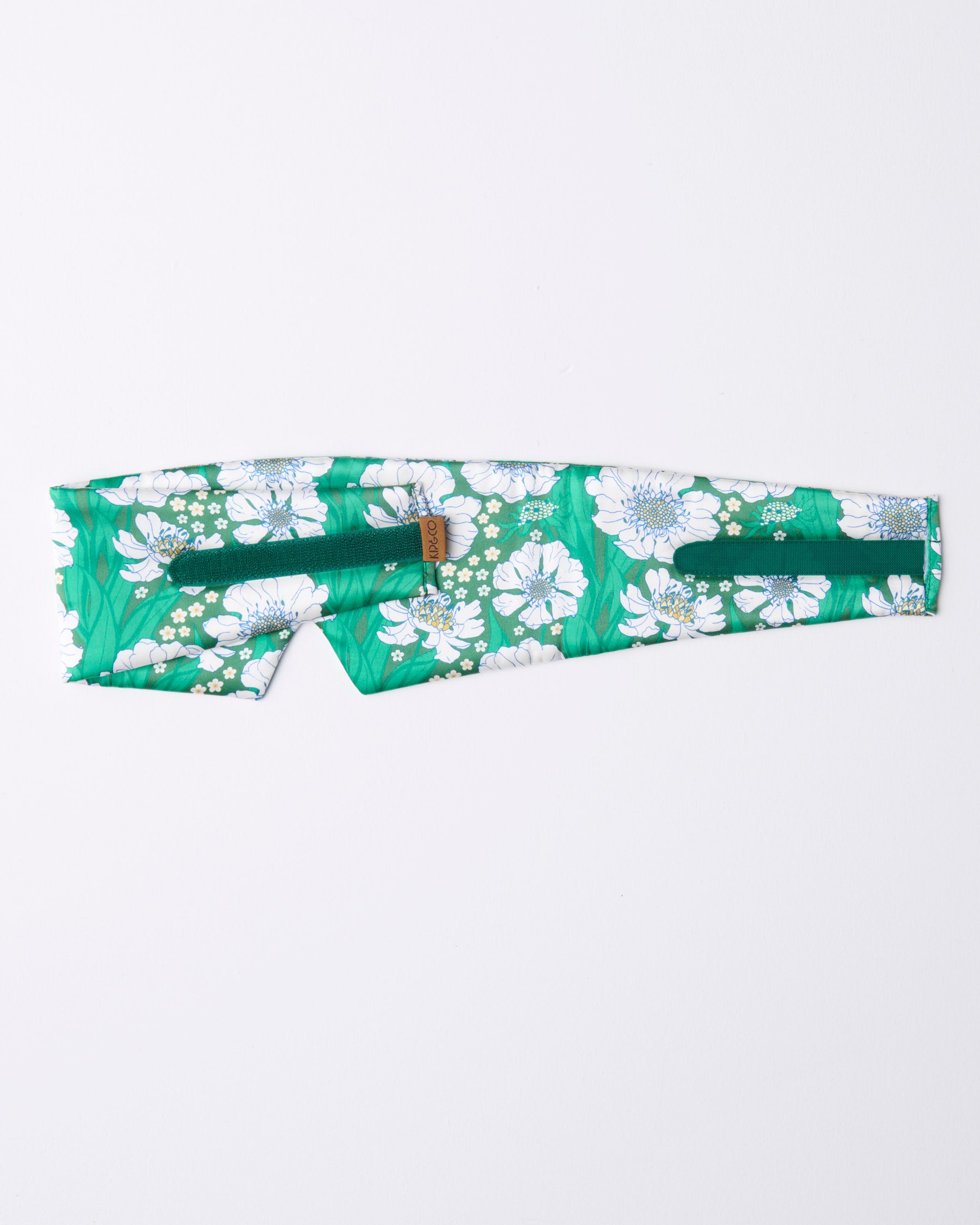Tumbling Flowers Green Block Out Silk Eye Mask for Sleeping - Soft & Breathable Sleep Mask for Women & Men, Perfect for Travel, Nap & Nighttime Use