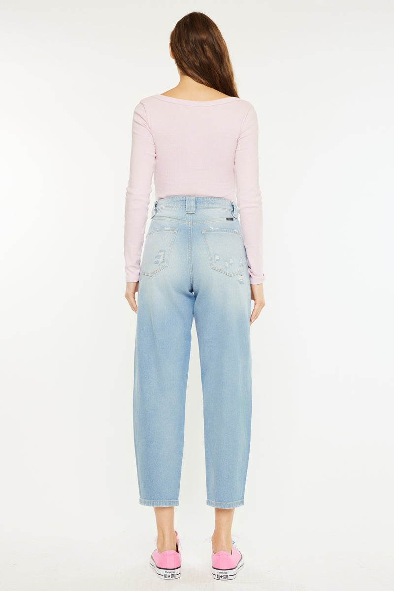 Neeko Ultra High Rise Balloon Fit Jeans for Women - Stretchy Denim Pants with Comfortable Waistband | Perfect for Casual Outfits, Streetwear & Everyday Wear