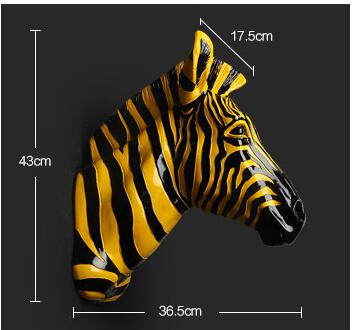 Stylish Zebra Head Wall Sculpture - Modern Animal Spot Horse Pendant for Home Decor | Perfect for Living Room, Bedroom, or Office Wall Art