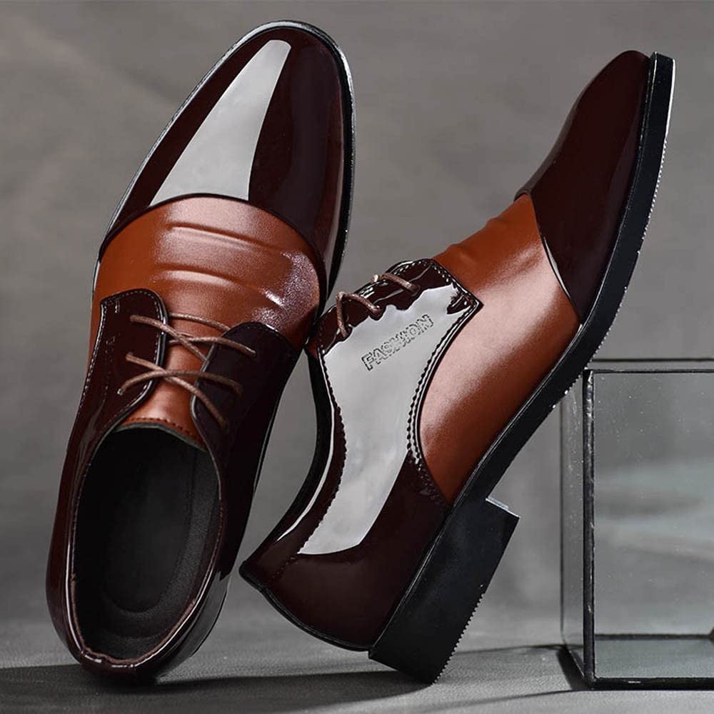 Men's Designer Leather Dress Shoes - Business & Casual Formal Shoes for Suits - Comfortable & Stylish Men's Loafers for Office, Wedding & Special Occasions