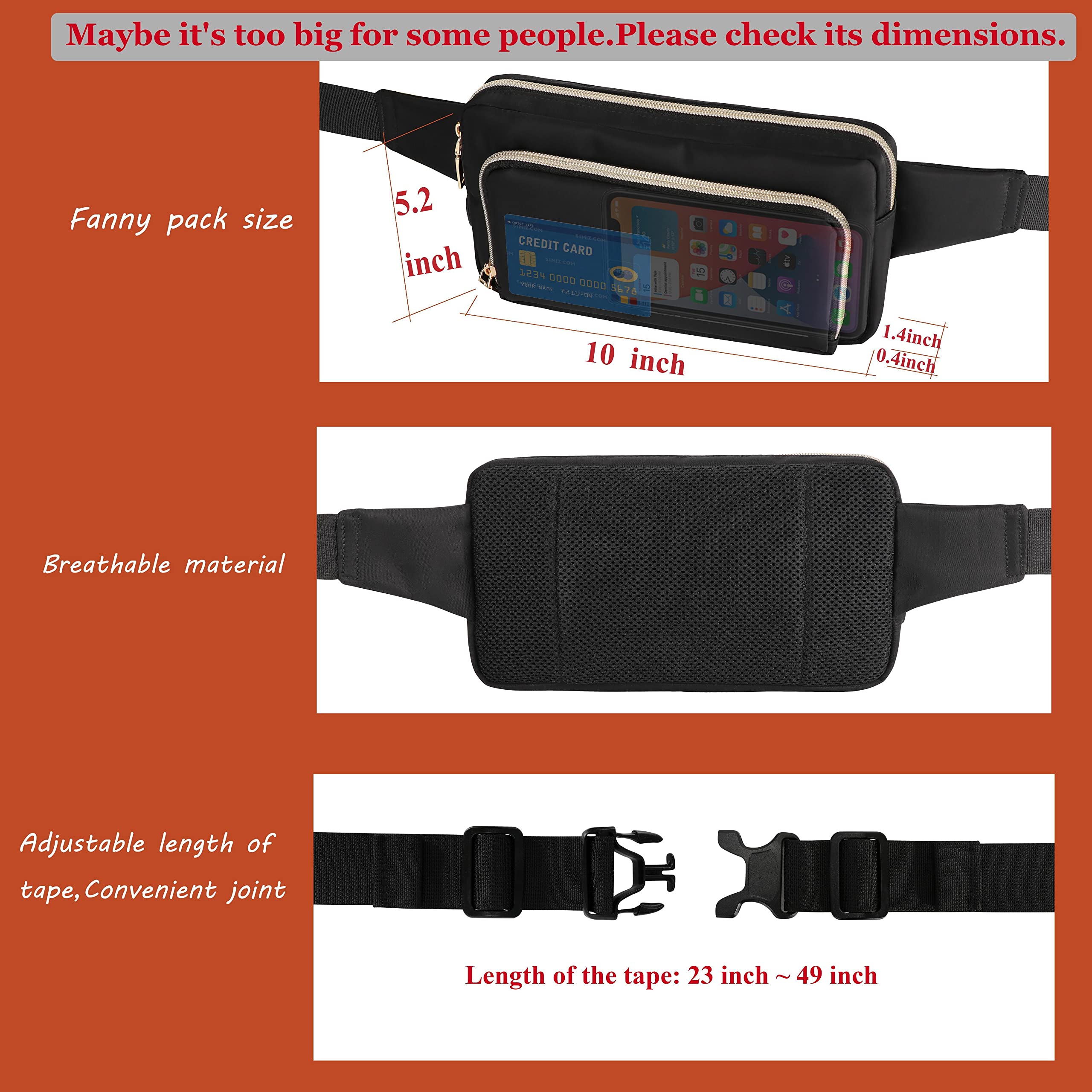 Stylish Women's Fanny Pack - Adjustable Waist Bag for Hiking, Shopping & Disney Trips | Trendy Crossbody Belt Bag for Everyday Use