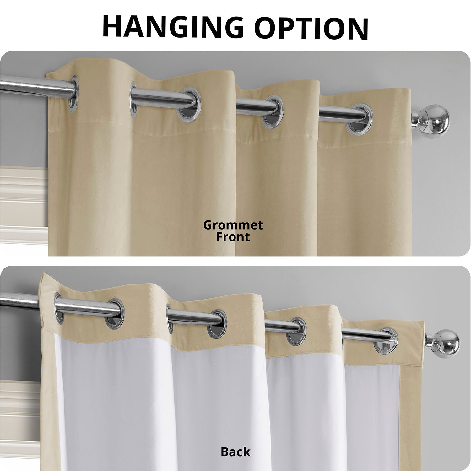 Blackout Curtains with Grommet Top - Signature Velvet Fabric for Light Blocking & Noise Reduction - Perfect for Bedroom, Living Room & Home Theater