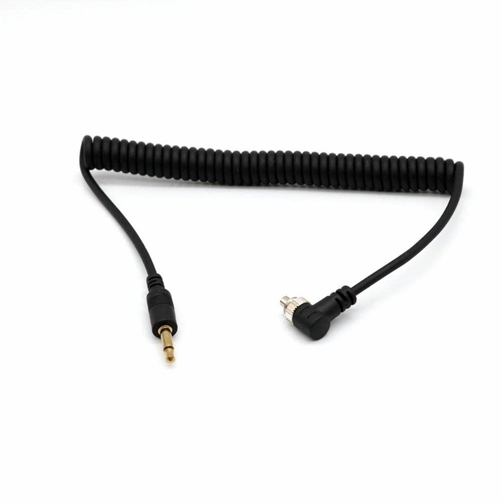 3.5mm PC Sync Cable - Male to Male Studio Flash Trigger Cord for DSLR Cameras & Speedlights - Compatible with Nikon, Canon, Sony - Perfect for Photography Studio Lighting & Off-Camera Flash Setups