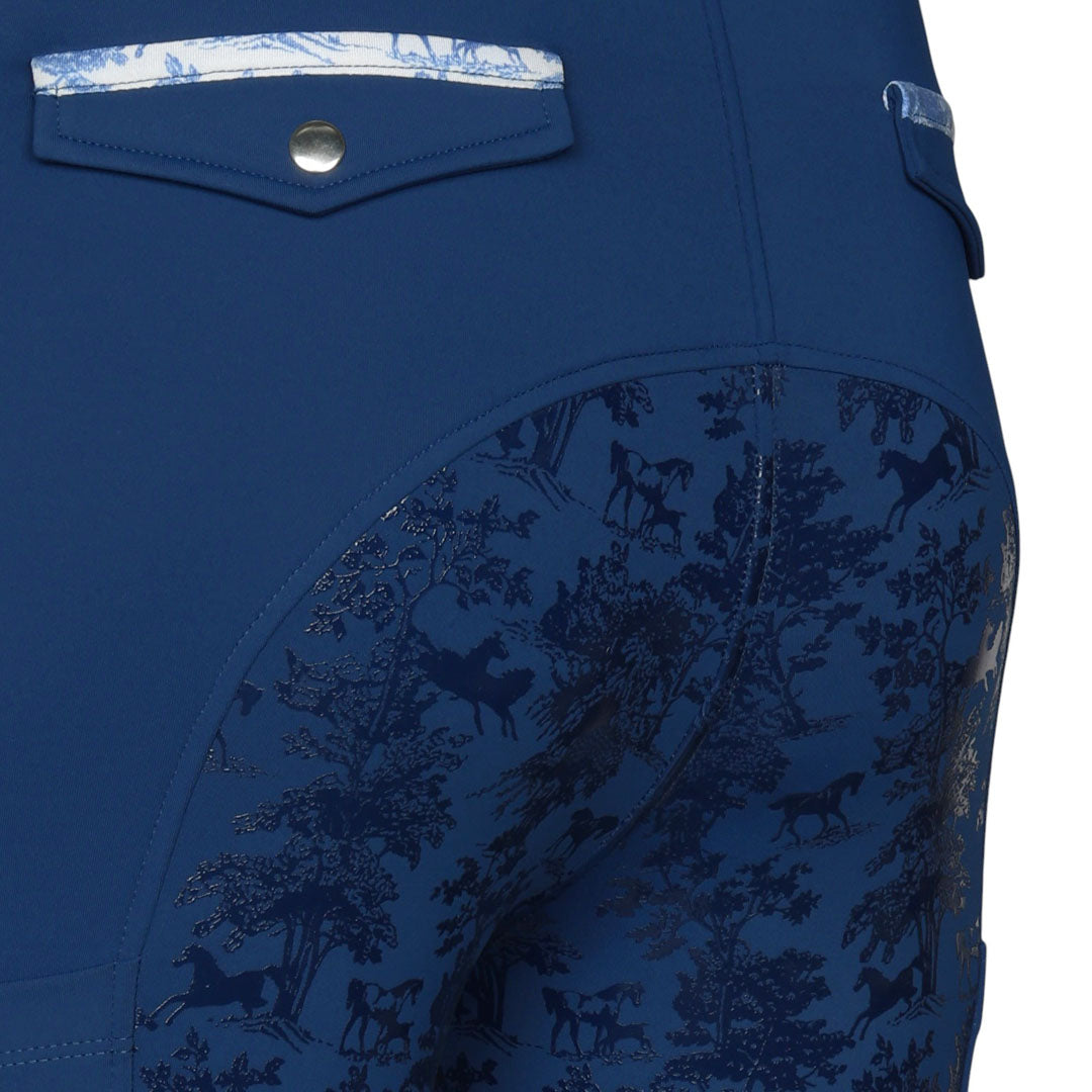 Dapplebay Equestrian Compression Riding Breeches - Navy Blue Horse Riding Pants for Women - Perfect for Show Jumping, Dressage & Everyday Riding