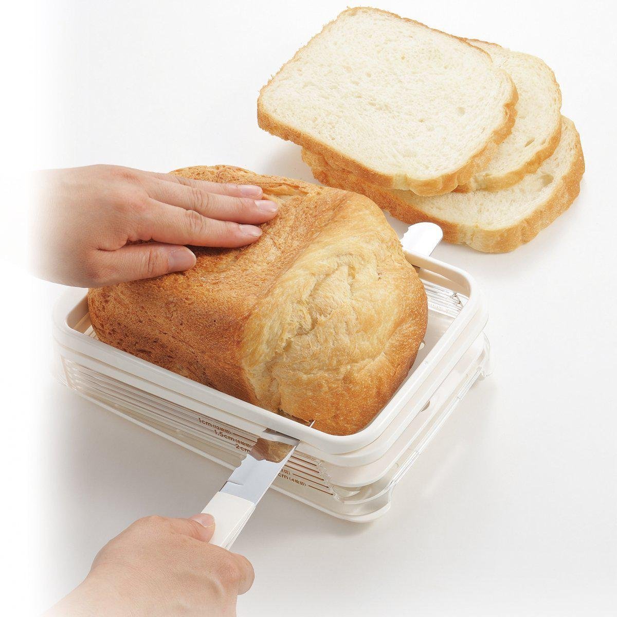 Akebono Home Bakery Bread Slicer PS 955 - Stainless Steel Bread Knife for Perfect Slices | Ideal for Homemade Bread, Toast, and Sandwiches | Kitchen Essential for Bakers