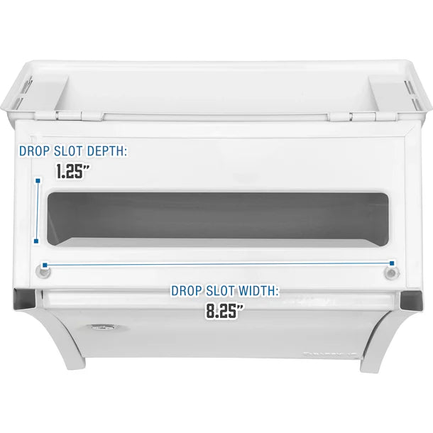 Barska CB14076 Secure Wall Mount Mail Dropbox with Locking Flap - Perfect for Home, Office & Apartment Package Delivery Protection