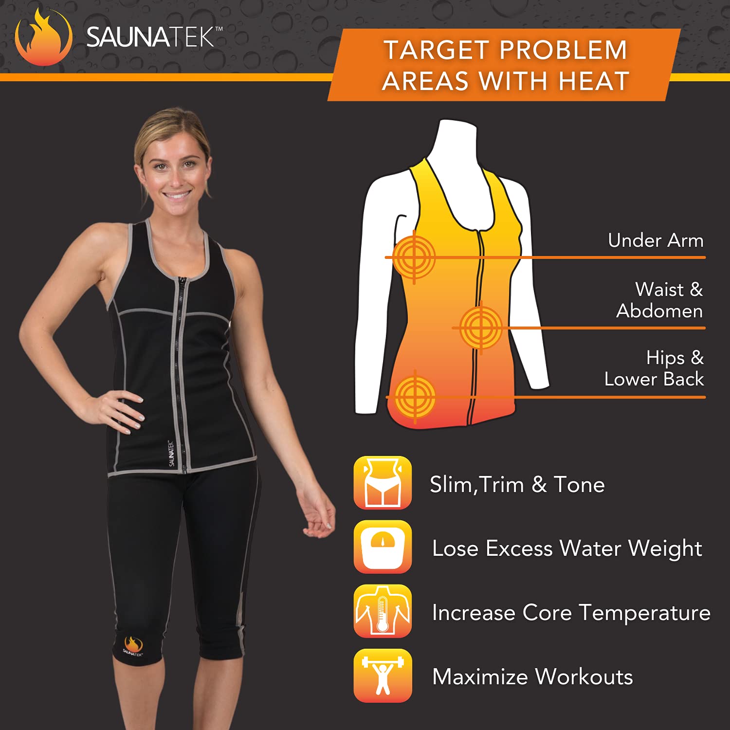 Women's Neoprene Sauna Sweat Suit Vest for Weight Loss, Exercise & Heat Training – Perfect for Gym, Workout & Detox at Home
