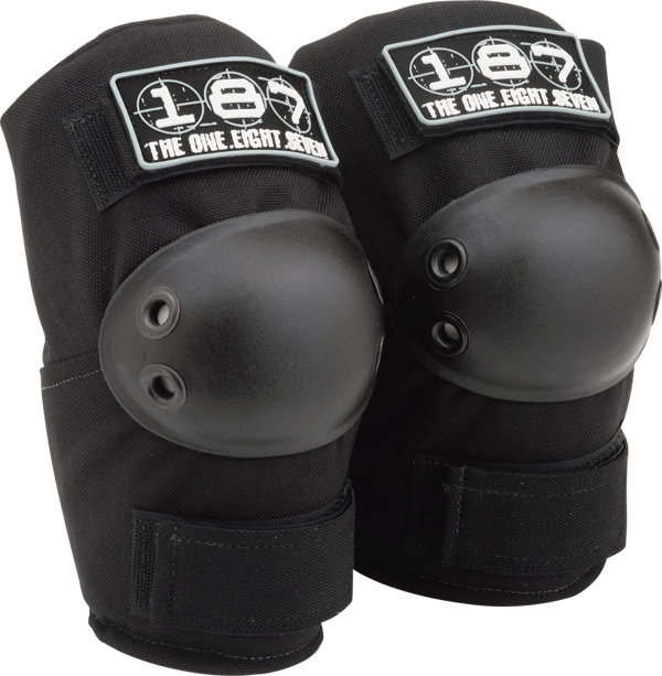 187 Standard Elbow Pads - Black Protective Gear for Skateboarding, Rollerblading & BMX | Durable Impact Protection for Sports & Extreme Activities