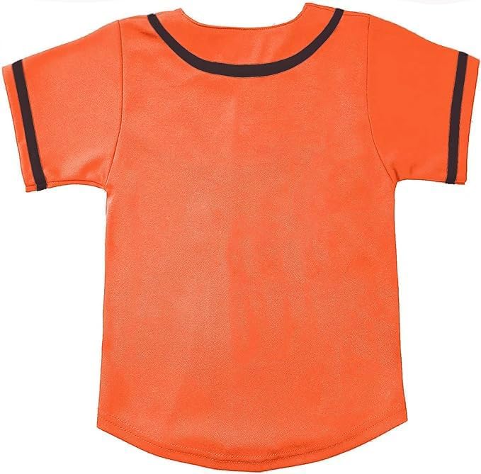 Custom Kids Baseball Jersey - Button Down Hip Hop T-Shirt for Boys & Girls | Personalized Softball Uniform for Youth Sports & Casual Wear