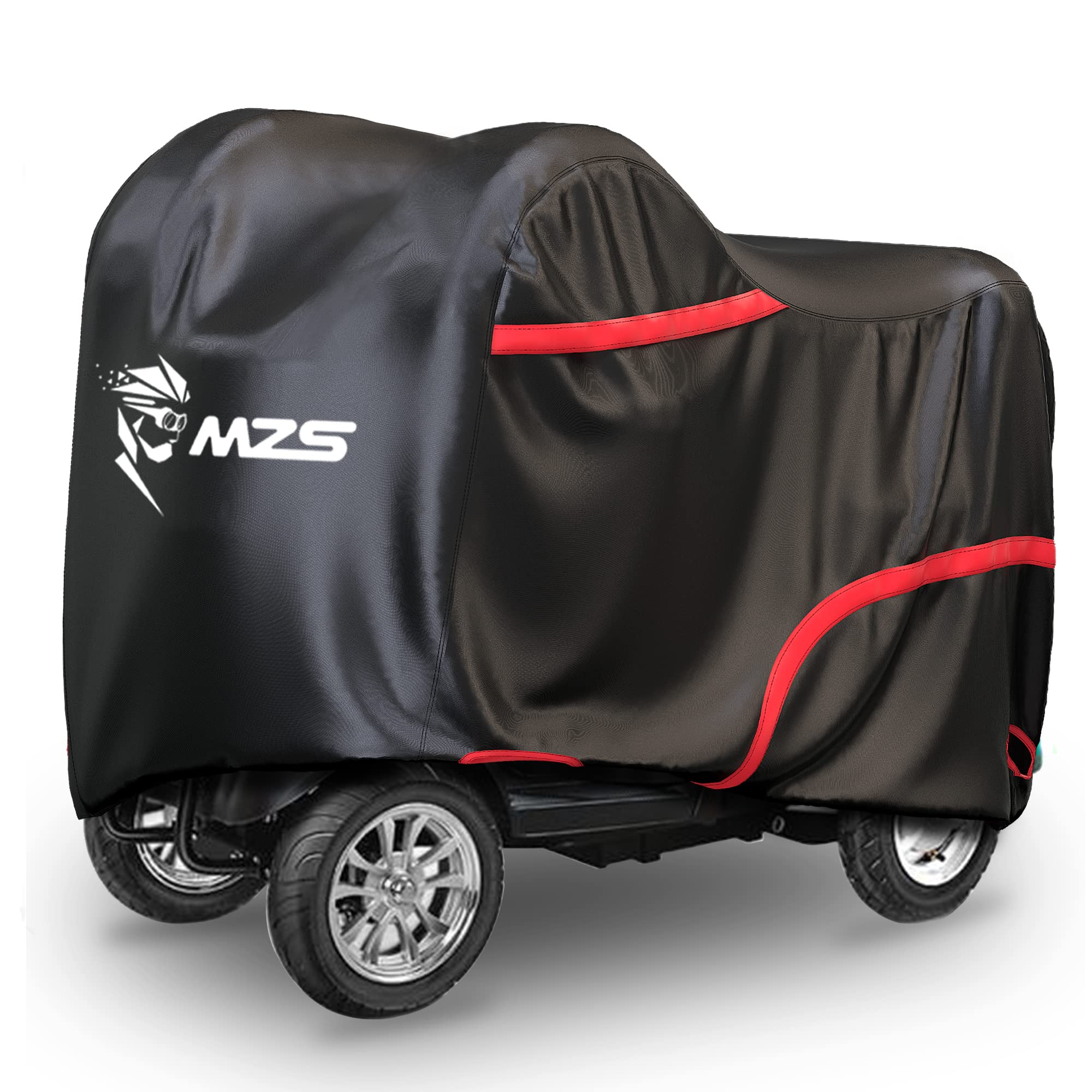 Waterproof Mobility Scooter Cover for 48 inch 3 & 4 Wheel Scooters - Outdoor Protection with Vents, Reflective Strips & Lock Holes | Perfect for Storage, Travel & Daily Use