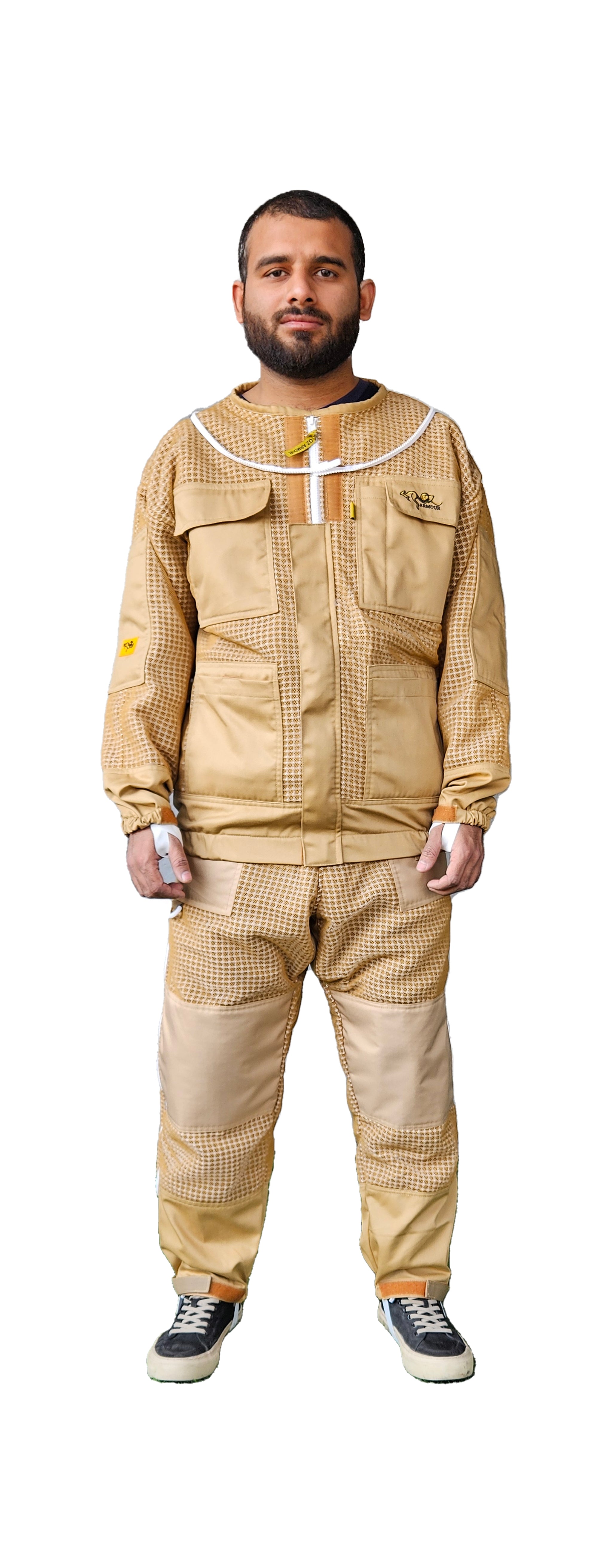 Beekeeping Suit with Jacket & Pants - 3 Layer Mesh Ventilation, Comfortable & Toilet Friendly - Perfect for Beekeepers, Honey Harvesting & Outdoor Protection