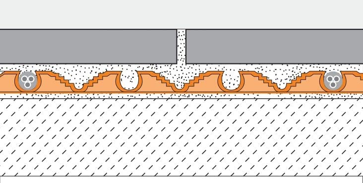 Schluter Systems Ditra Heat DH5MA 1/4 Inch Uncoupling & Waterproofing Membrane - 33.6 Sq Ft (4 Sheets x 8.4 Sq Ft) Polypropylene Underlayment for Radiant Floor Heating - Perfect for Tile, Stone & Laminate Flooring in Bathrooms, Kitchens & Basements