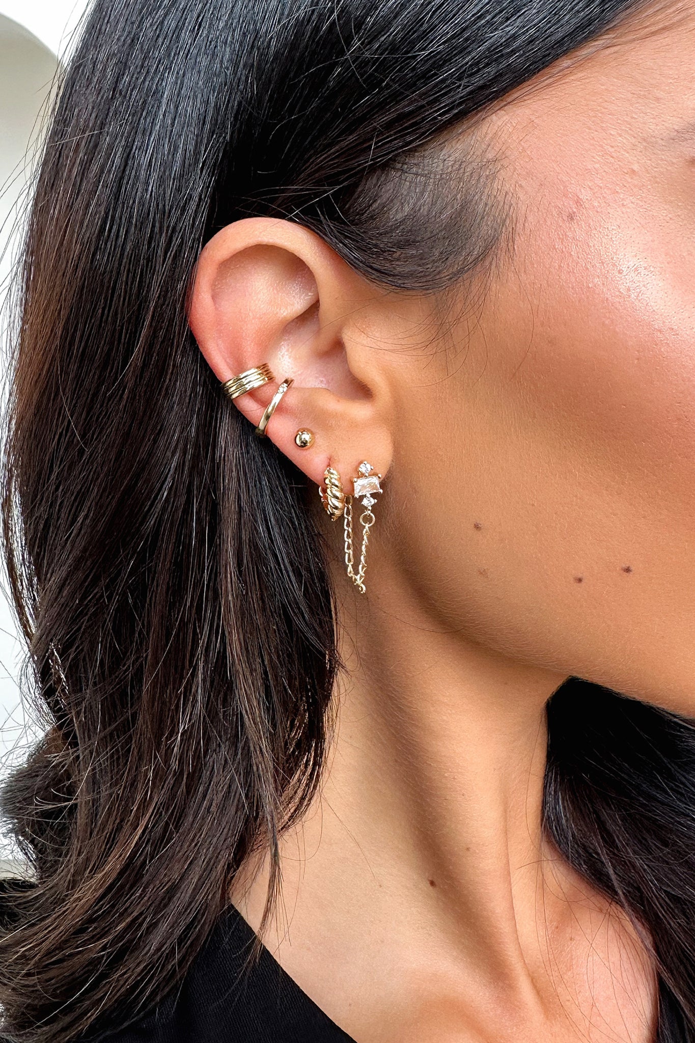Levi Earrings 5 Pack - Gold Hoop Earrings for Women | Trendy & Stylish Jewelry Set for Everyday Wear, Parties & Gifts