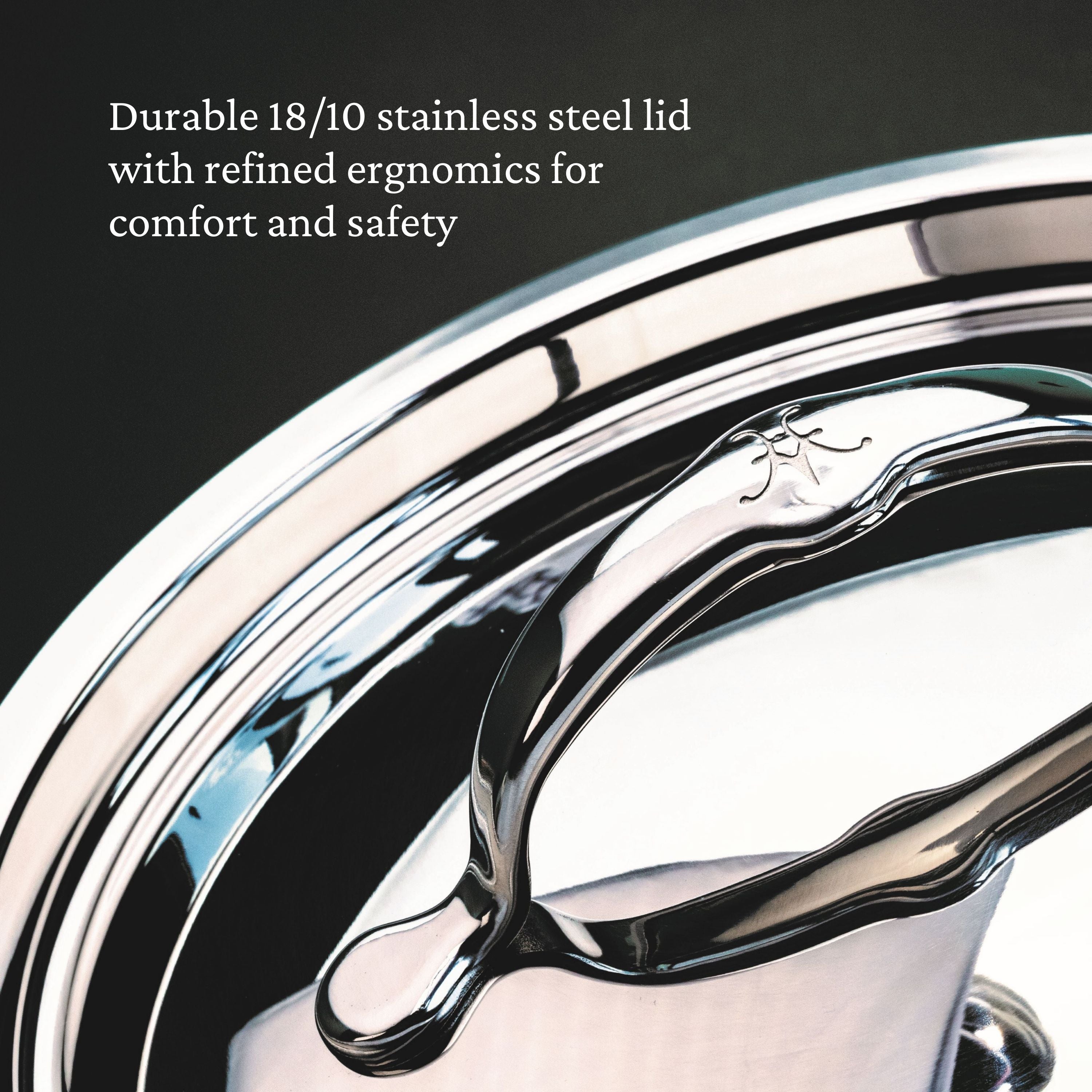 Hestan Probond Covered Stockpot 8.0 Quart (26cm) - Premium Stainless Steel Cookware for Soups, Stews & Pasta - Perfect for Home Chefs & Professional Kitchens
