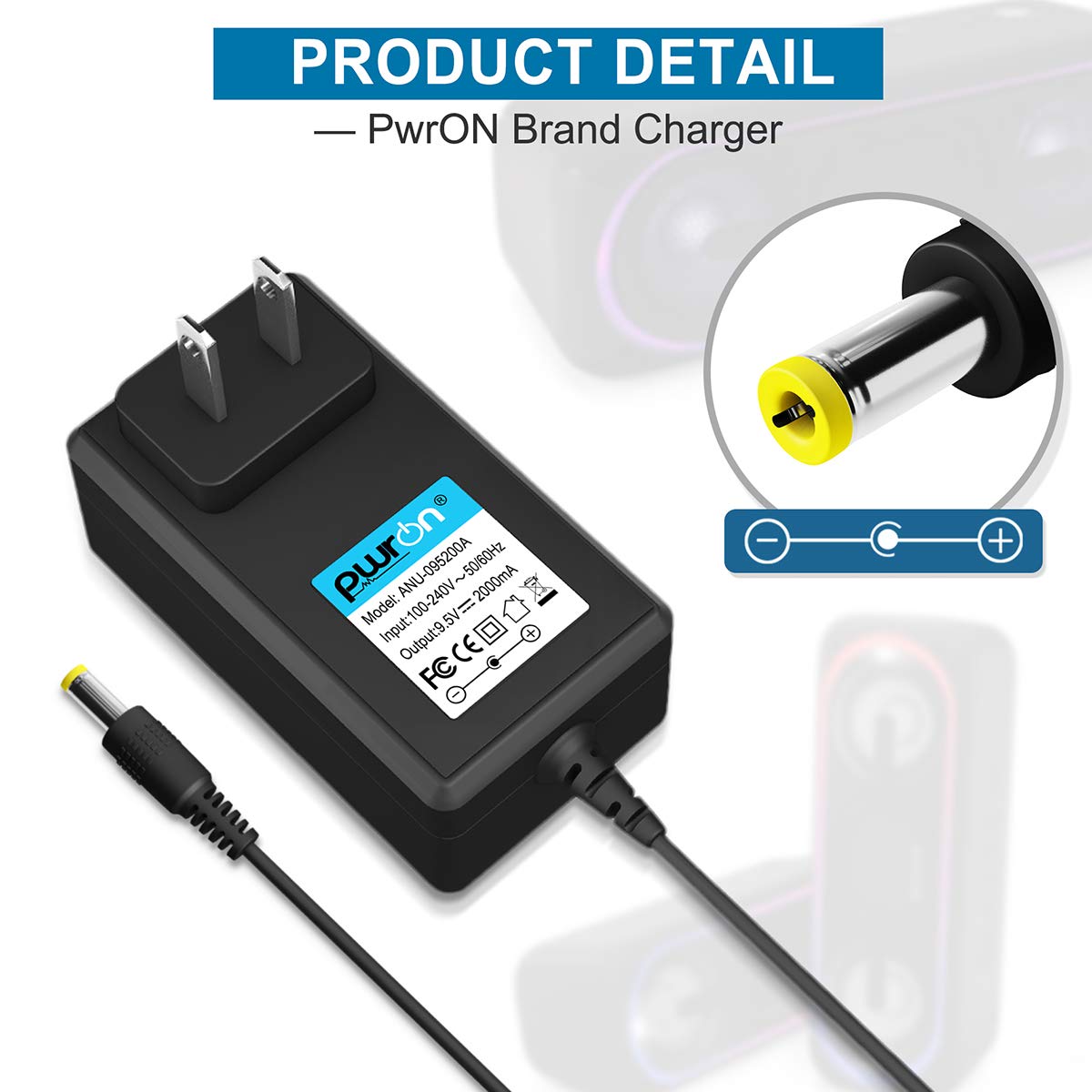 Original Title: PwrON AC to DC Adapter Compatible with Sony SRS-XB40 SRSXB40 Portable Bluetooth Wireless Speaker SRS-XB40/BLK SRSXB40/BLK SRS-XB40/BLUE SRSXB40/BLUE SRSXB40/RED SRS-XB40/RED Power Supply Charger  Optimized Title: PwrON AC/DC Power Adapter for Sony SRS-XB40 Bluetooth Speaker - Replacement Charger Compatible with SRS-XB40/BLK, SRSXB40/BLK, SRS-XB40/BLUE, SRSXB40/BLUE, SRSXB40/RED, SRS-XB40/RED - Perfect for Home, Travel & Outdoor Use