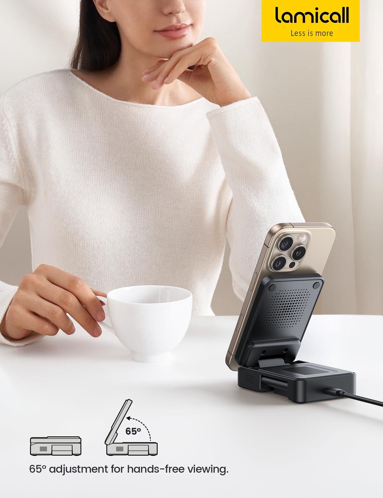 3-in-1 Foldable MagSafe Charging Station for iPhone 16/15/14/13, Apple Watch & AirPods - Portable Wireless Charger Stand with Fast Charging | Perfect for Travel, Office & Nightstand Use