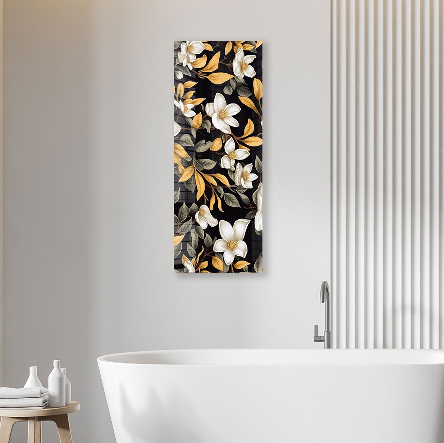 Soft Flowers Panoramic Wall Art - Elegant Home Decor for Living Room, Bedroom & Office - Perfect for Adding Style & Warmth to Any Space