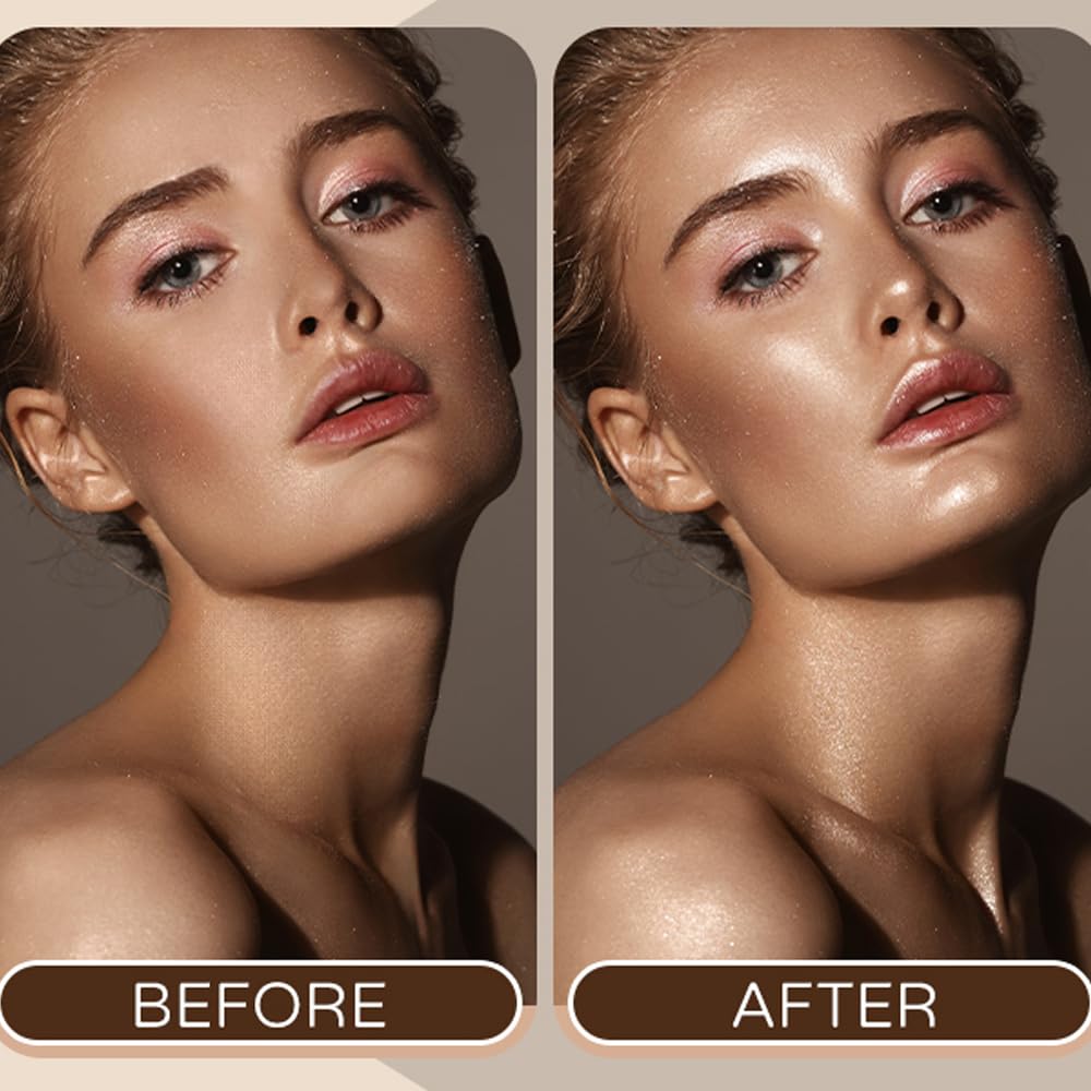 Mysense Face Highlighter Makeup Palette with Mirror & Brush - Shimmer Powder Illuminator for Natural Glow Finish | Sun Glow & Contour Highlighter | Perfect for Daily Makeup, Party & Photoshoot Looks