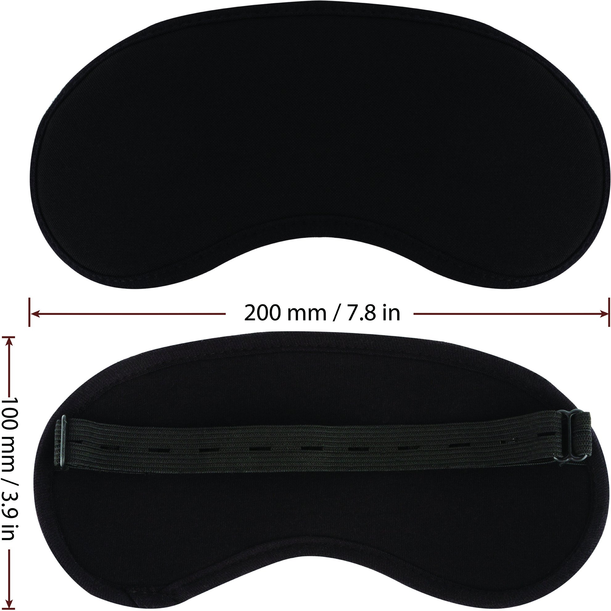 Best Sleep Mask for Women & Men - Black Eye Mask for Sleeping, Travel & Relaxation - Soft & Comfortable for Night Use & Naps