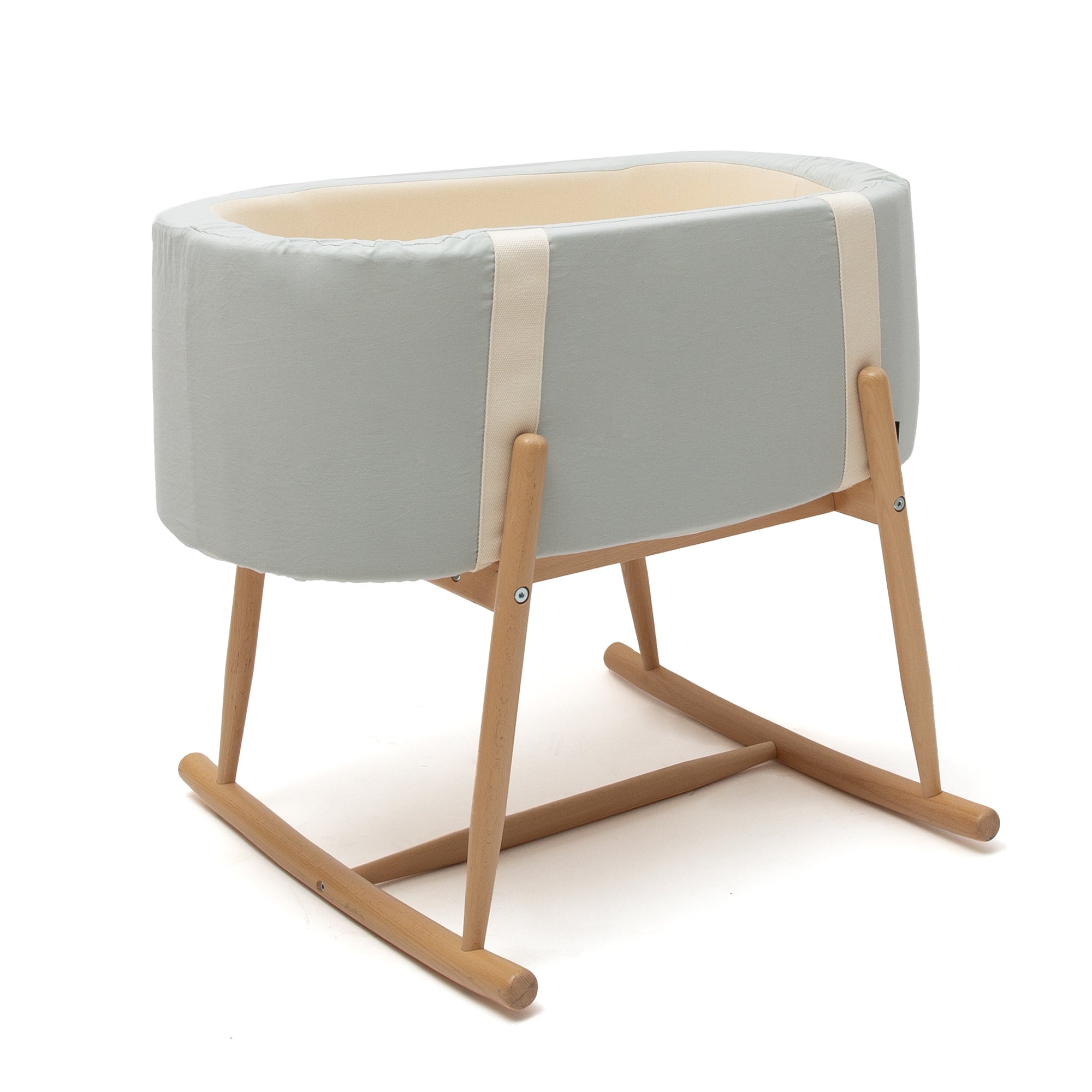 Charlie Crane KUKO Baby Bassinet - Modern Wooden Crib for Newborns & Infants - Portable Nursery Bed for Bedroom, Nursery, or Travel - Perfect Baby Shower Gift