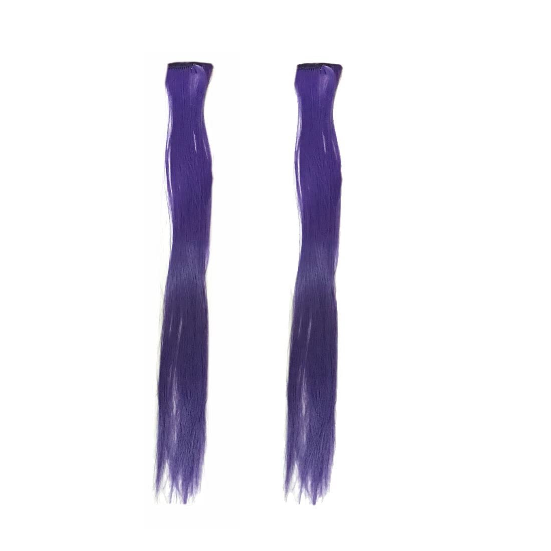 GadinFashion™ Straight Colored Hair Extensions for Kids, Girls & Women - 2-Piece Set | Perfect for Parties, Cosplay & Daily Styling