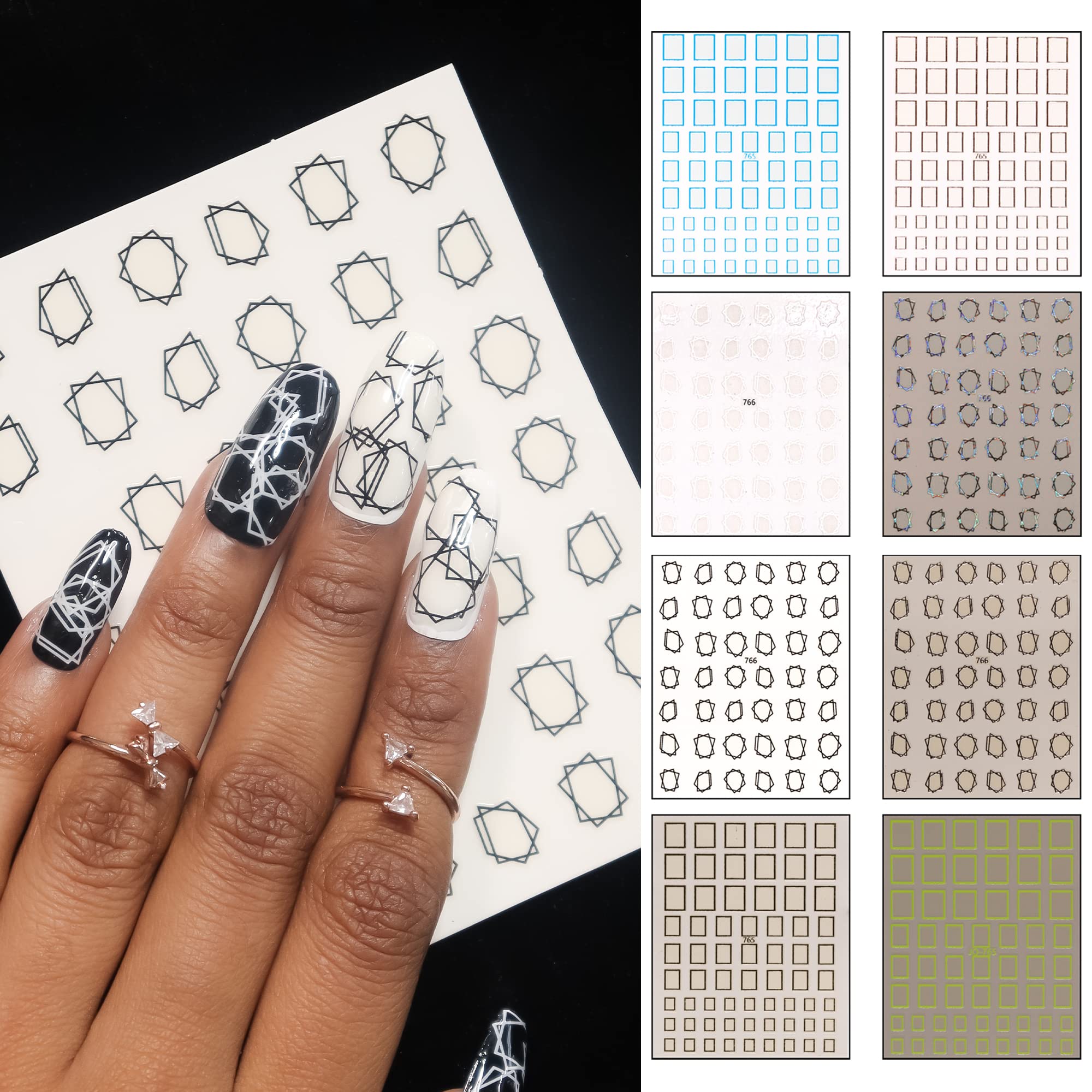 BEROMT Nail Stickers - Random 3 Pack of Premium Nail Art Decals for DIY Manicure, Perfect for Parties, Weddings & Everyday Nail Decor