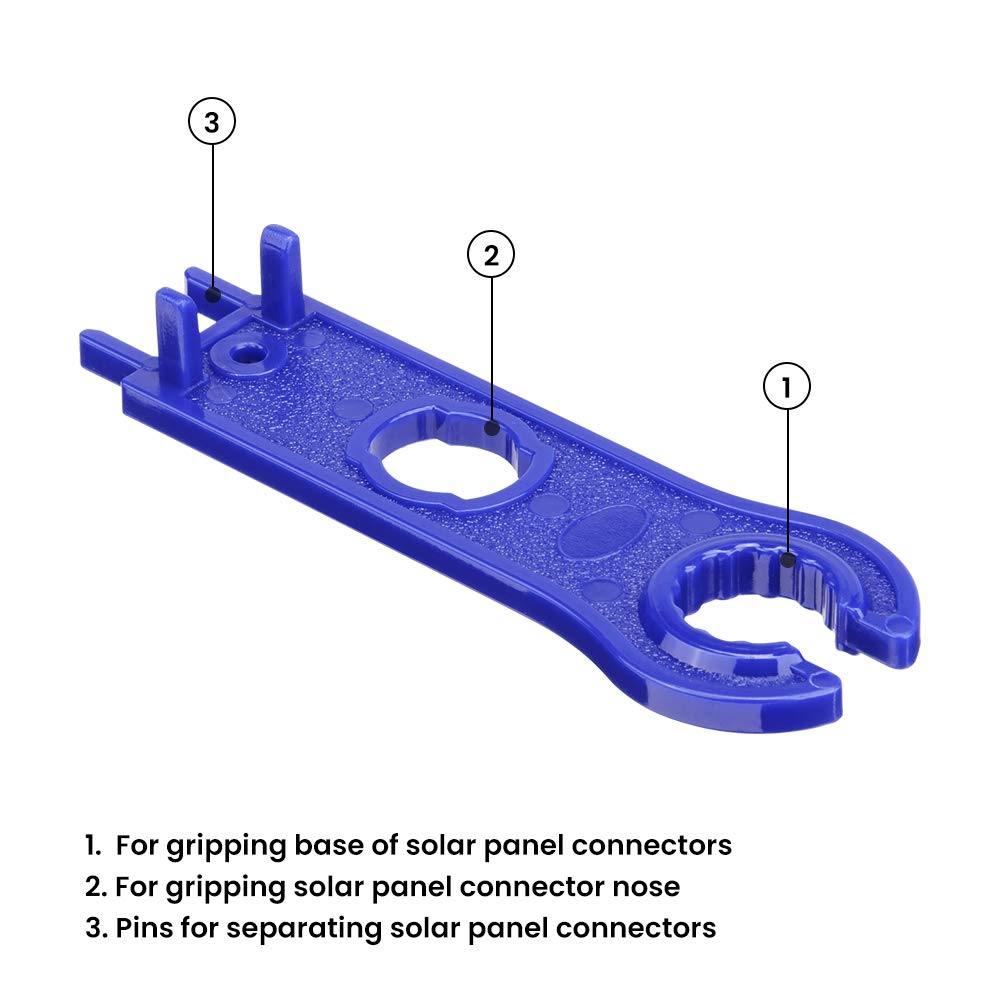 BougeRV Solar Connector Tool Kit - 1 Pair Solar Panel Wrenches & Spanners for PV Disconnect & Removal | Professional Solar Installation & Maintenance Tools for Home & RV Solar Systems
