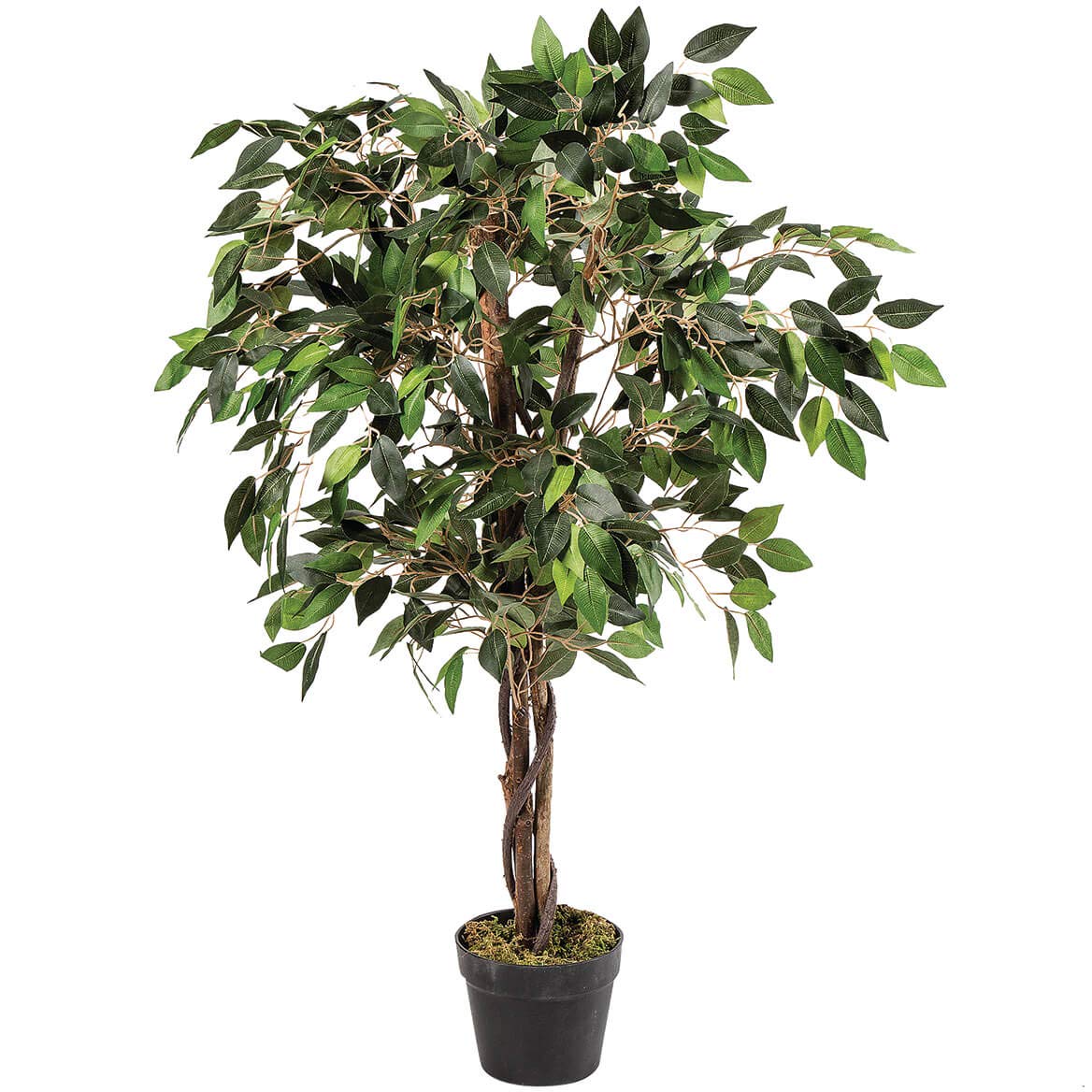 OakRidge 3FT Artificial Ficus Silk Tree - Realistic Indoor Potted Plant for Home Office Decor - Perfect for Living Room, Bedroom & Office Spaces