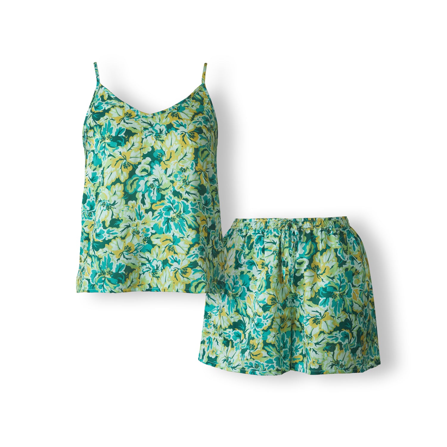 Demi Cami Set - Women's Lace Cami Top & Shorts Sleepwear Set | Soft Comfortable Nightwear for Lounge & Sleep | Perfect for Bedtime, Relaxing at Home & Vacation