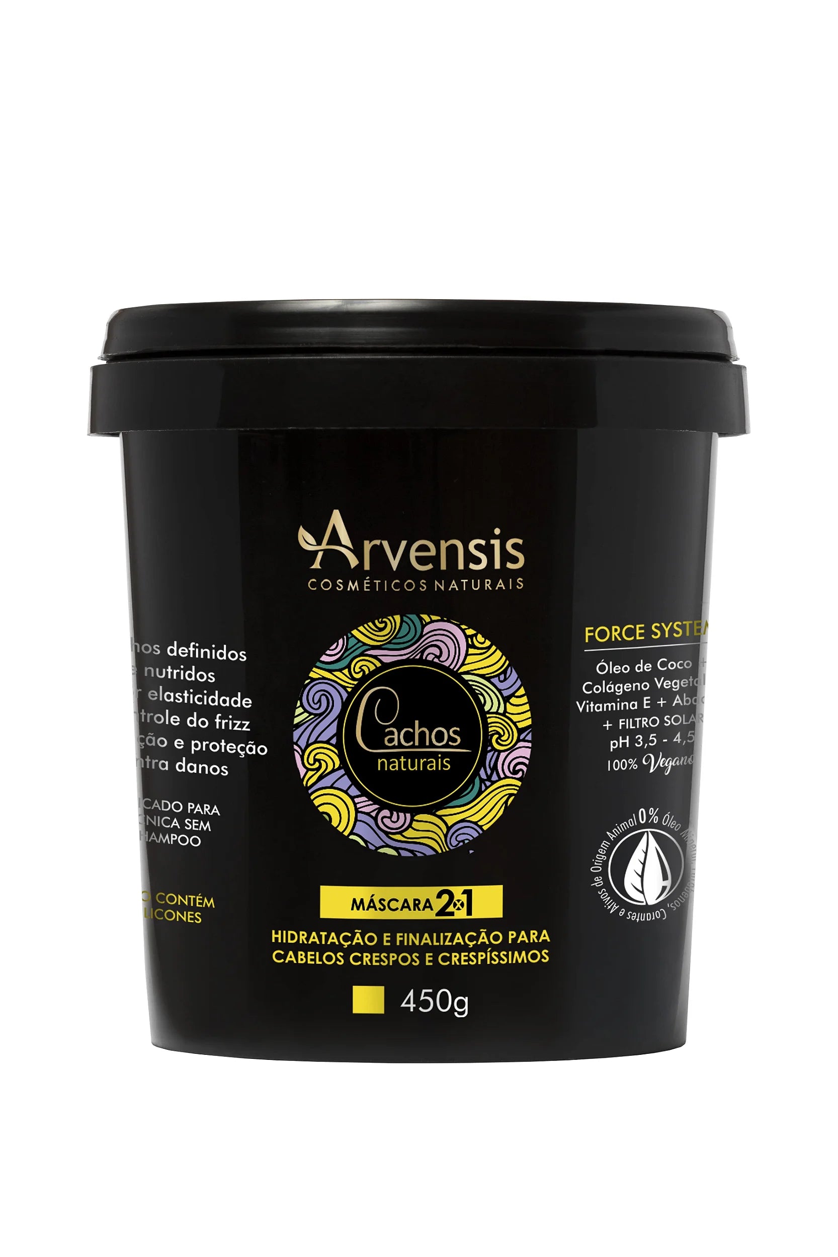 Arvensis Natural Curls Mask 2-in-1 Deep Conditioning Treatment 17.6oz (500g) for Curly & Wavy Hair - Hydrating & Repairing Hair Mask for Dry, Damaged Hair - Perfect for Salon-Quality At-Home Hair Care
