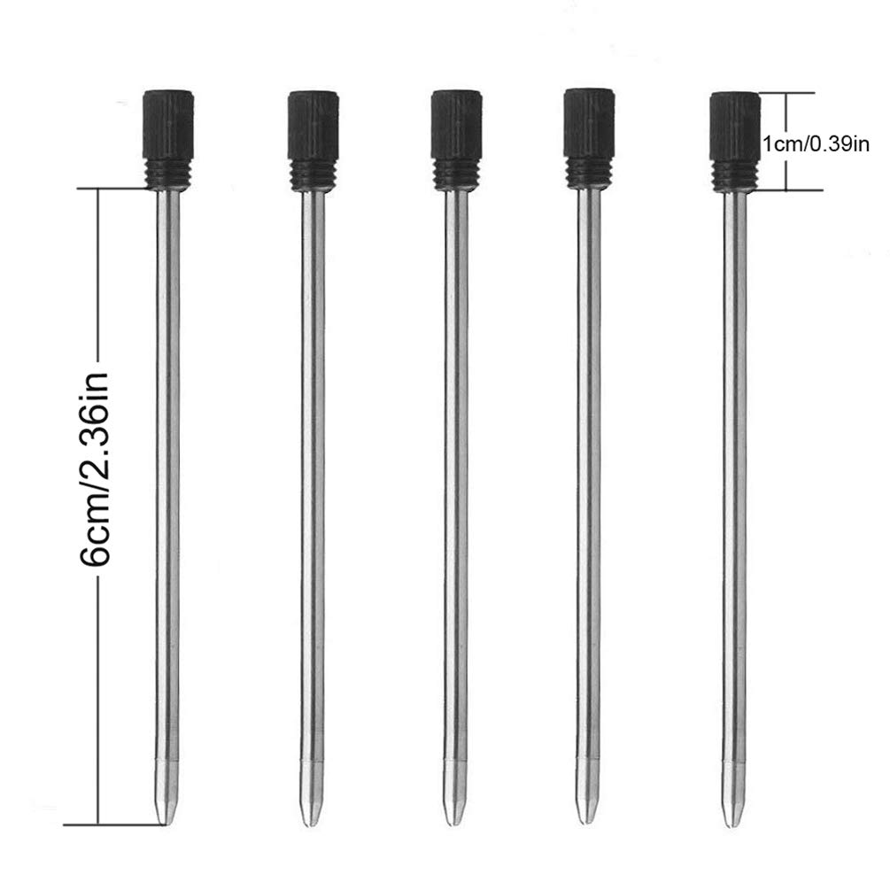 2.75'' Ballpoint Pen Refills - 10 Pack Black Ink Replaceable Refills for Multifunction Stylus Pens & Ballpoint Pens - Perfect for Office, School, Note-Taking and Everyday Writing