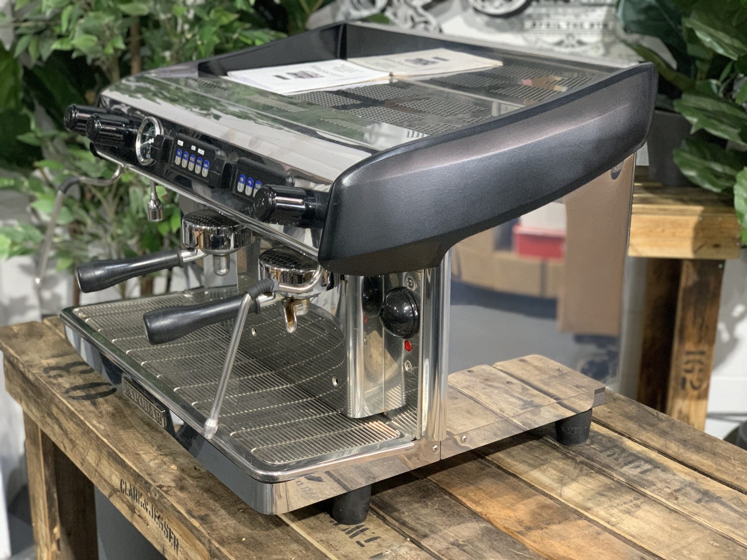 Expobar Megacrem High Cup 2 Group Commercial Espresso Machine - Stainless Steel Professional Coffee Maker for Cafes, Restaurants & Coffee Shops