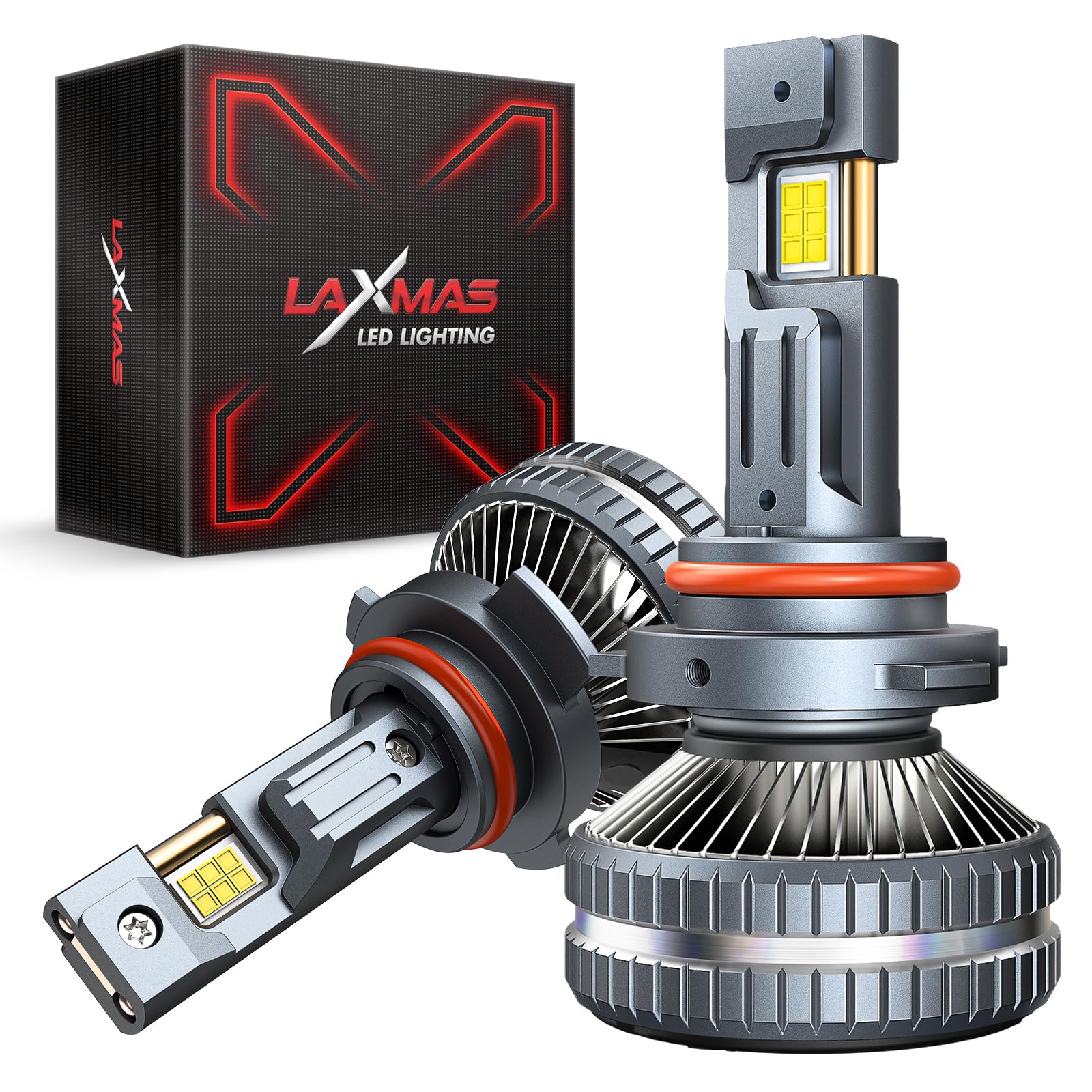 Laxmas 9012 LED Fog Lights - 3 Minute Quick Installation, Plug & Play, 1:1 OEM Size with Cooling Fan - 4 Pack for Trucks, SUVs & Off-Road Vehicles - Perfect for Night Driving & Foggy Conditions