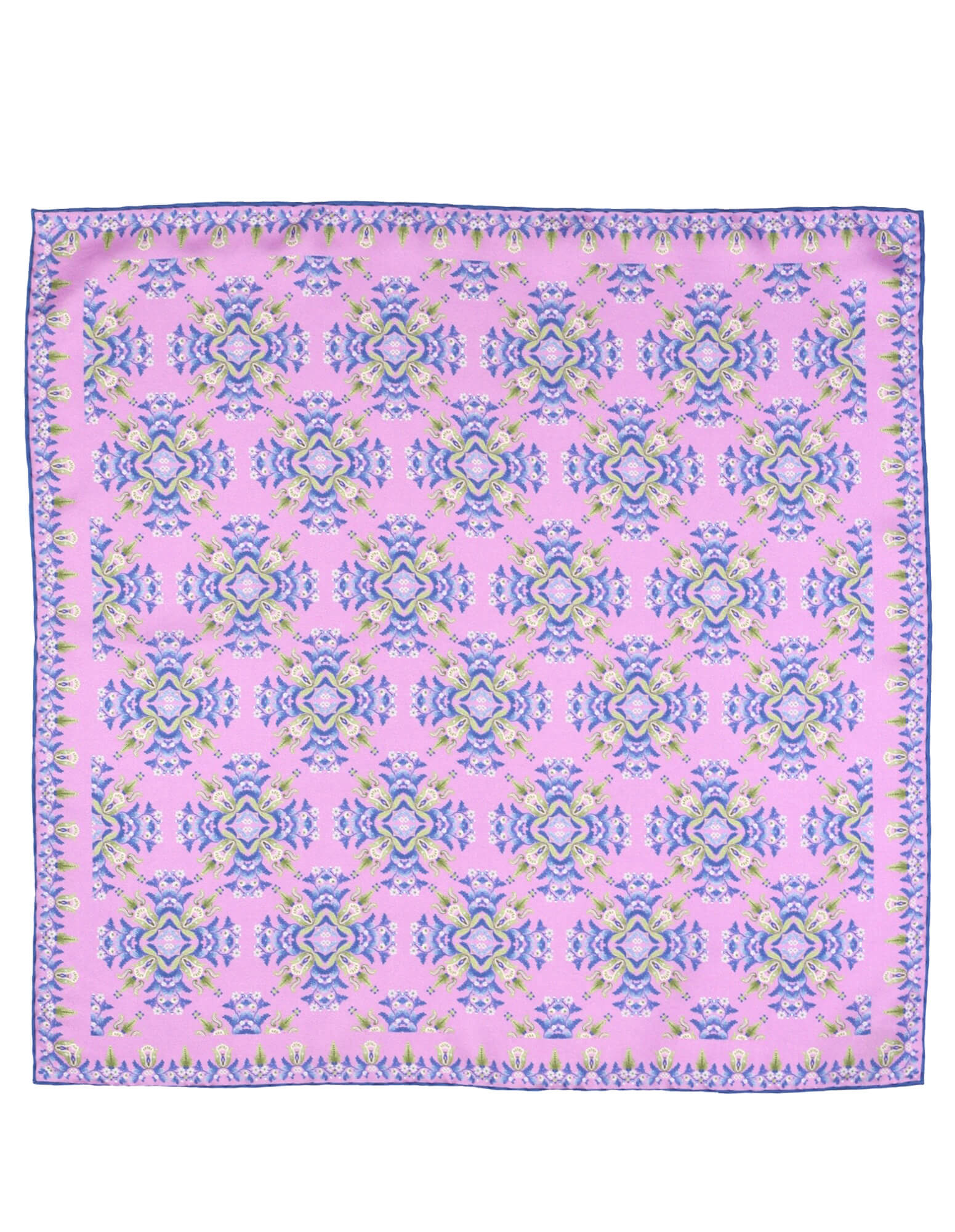 DÉCLIC Ashington Floral Pocket Square - Elegant Lavender Silk Handkerchief for Men's Suits, Weddings & Formal Events