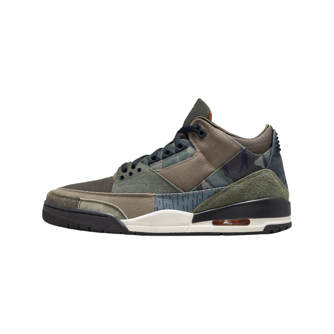 Air Jordan 3 Retro Special Edition Patchwork Camo Sneakers - Dark Hazel Multi-Color (DO1830-200) | Men's Basketball Shoes for Streetwear & Casual Outfits