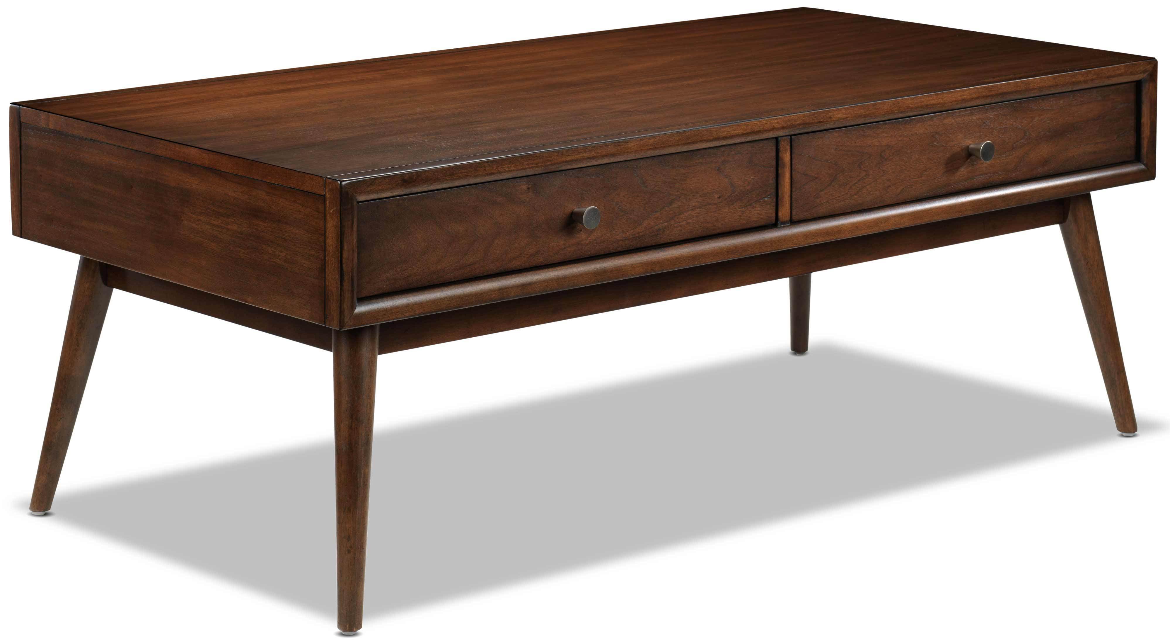 Boyton 48 Inch Walnut Coffee Table - Modern Living Room Centerpiece for Home Decor & Entertainment