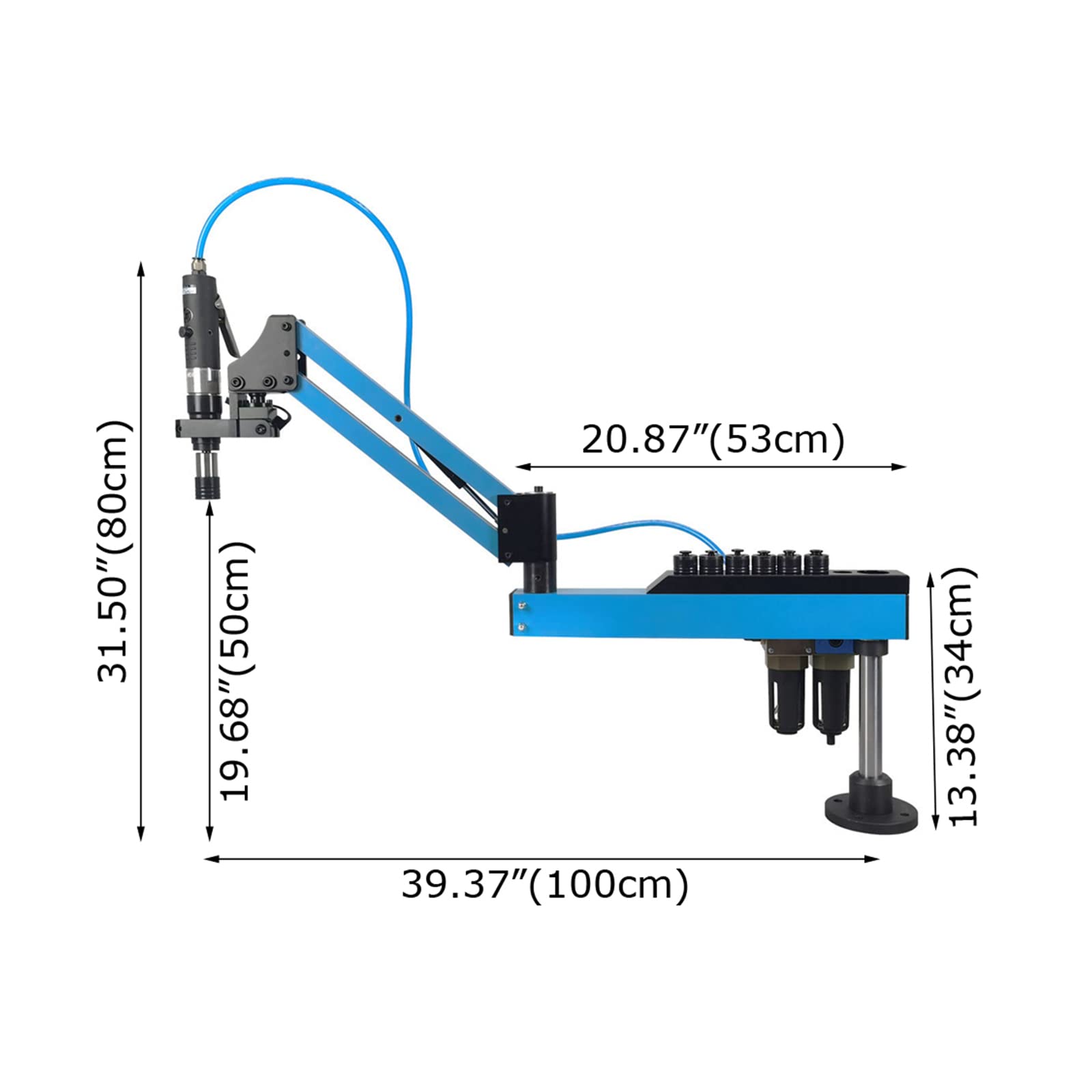 M3-M12 Pneumatic Tapping Machine 400RPM - 360° Universal Air Tapping Tool for Metal, Wood & Mold Work | Factory, Workshop & DIY Projects