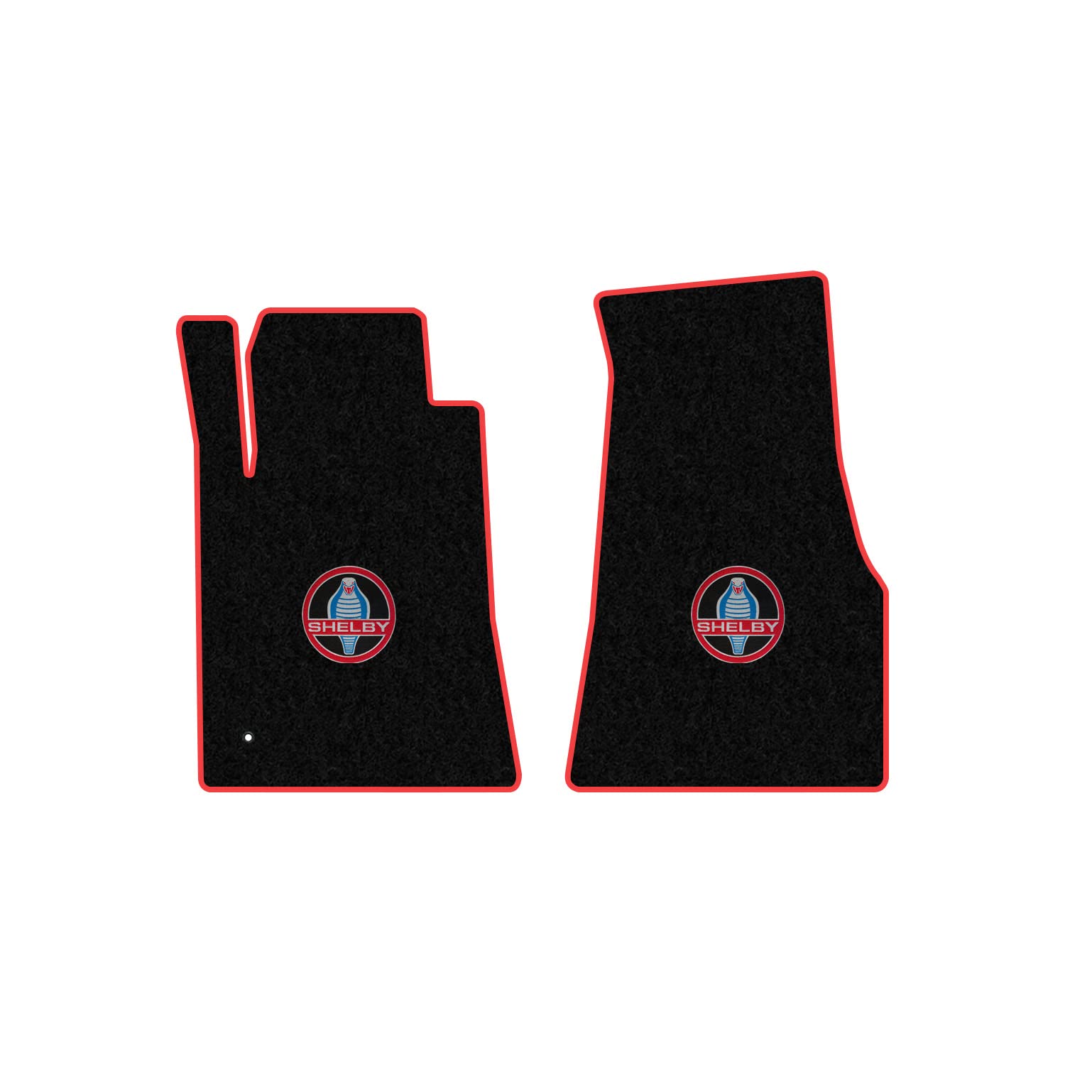 Premium Custom-Fit Carpeted Floor Mats for 2007 Shelby Mustang - Luxury Car Floor Liners with Premium Binding & Shelby Circle Logo (Black, 2-Piece Front Set) - Perfect for Daily Driving & Car Shows