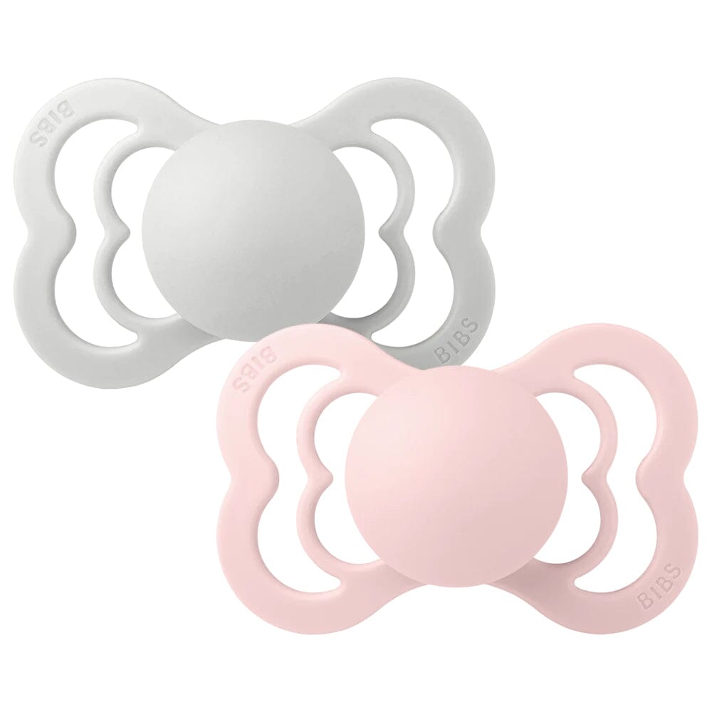 BIBS Supreme Pacifier - 2 Pack | Natural Rubber Baby Soother for Newborns & Infants | Perfect for Daycare, Travel & Sleep Comfort