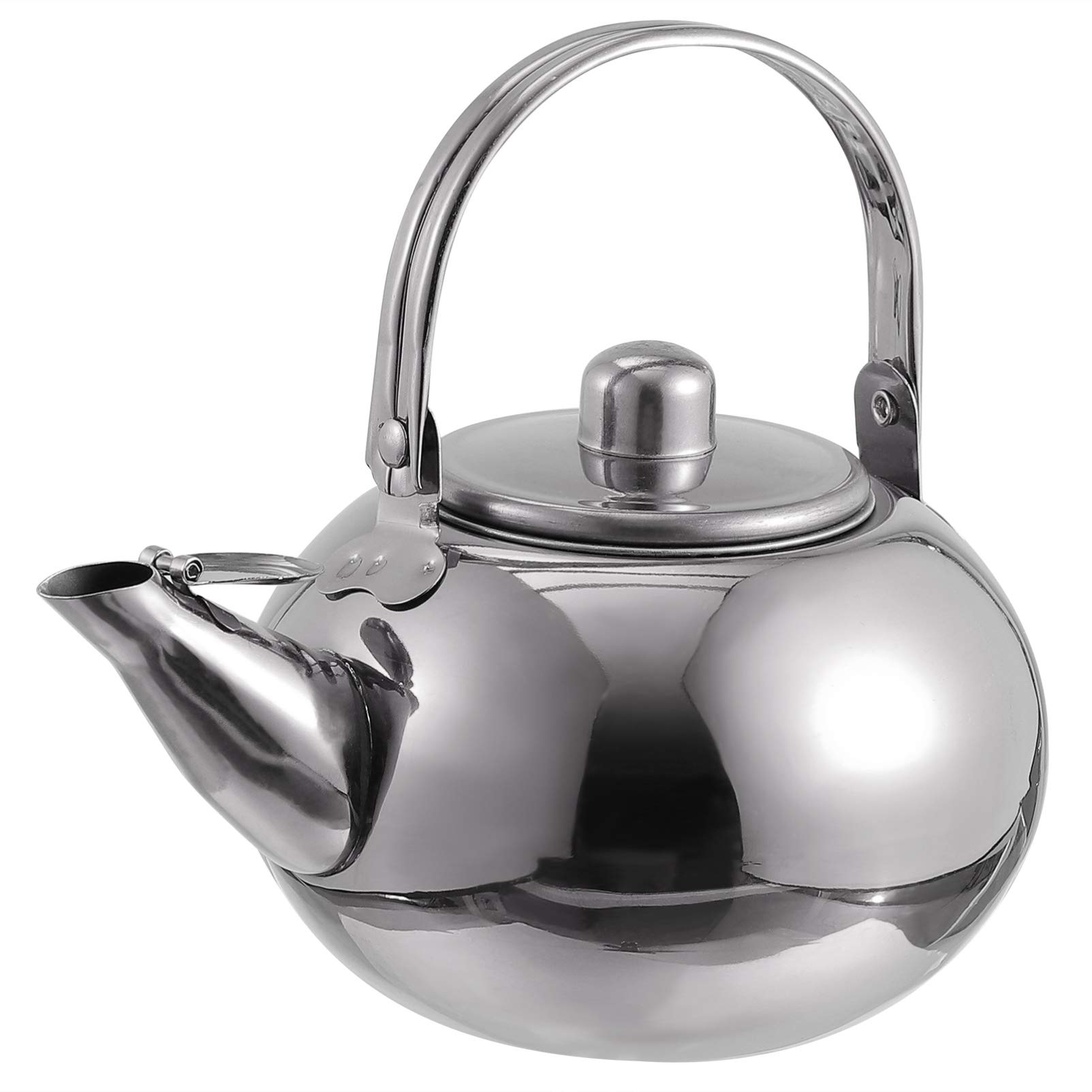 DOITOOL Stainless Steel Whistling Tea Kettle with Mesh Filter - 1.5L Stovetop Teapot for Boiling Water, Silver - Perfect for Home, Office & Camping Use