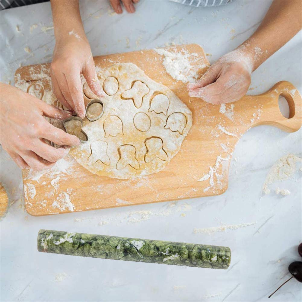 **21Cm Non-Stick Pastry Rolling Pin for Pizza, Pasta, Pie Crust, Cookies & Fondant Icing – Easy to Clean Kitchen Bakery Tool (Green) – Perfect for Home Baking, Cooking & Cake Decorating**