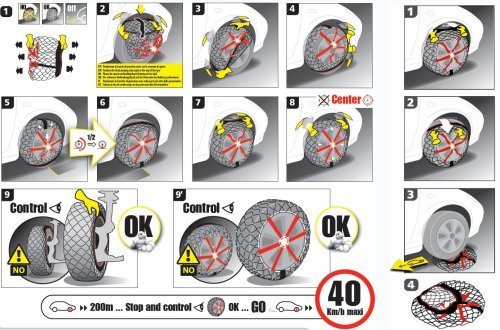 Michelin CUS7906 Easy Grip Snow Chains - Size G12 for Cars & SUVs | Winter Tire Traction for Snow & Ice | Safe Driving in Mountain & Icy Road Conditions