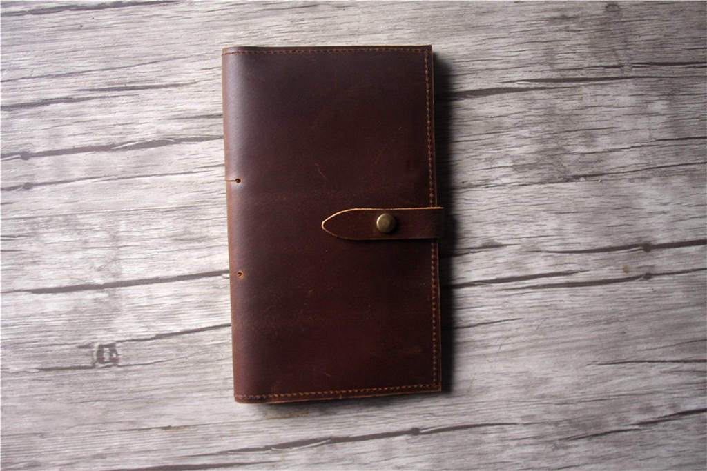 Premium Custom Brown Leather Travelers Notebook - Refillable Journal with Pen Holder & Gift Box - Perfect for Travel, Writing & Bullet Journaling
