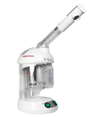 Professional RED Pro Hair Therapy Steamer - 2 in 1 Facial & Hair Steamer for Deep Conditioning & Skin Hydration | Salon & Home Spa Use