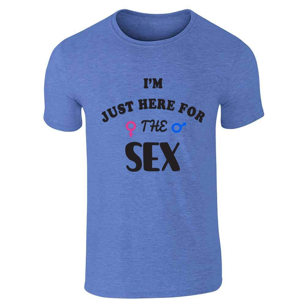 Funny Gender Reveal T-Shirt for Men - 'I'm Just Here for The Sex' Graphic Tee | Perfect for Baby Shower Parties & Gender Reveal Events