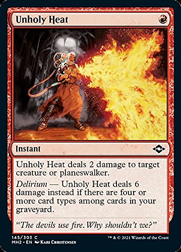 Magic: the Gathering - Unholy Heat (145) - Premium Foil Card - Modern Horizons 2 Expansion - Perfect for MTG Modern & Commander Deck Building