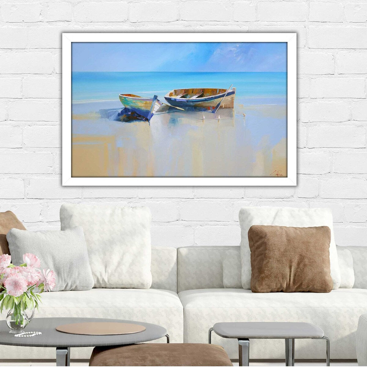 Afternoon Gulls by Craig Trewin - Premium Acrylic Wall Art Print - Coastal Beach Decor for Living Room, Bedroom & Office