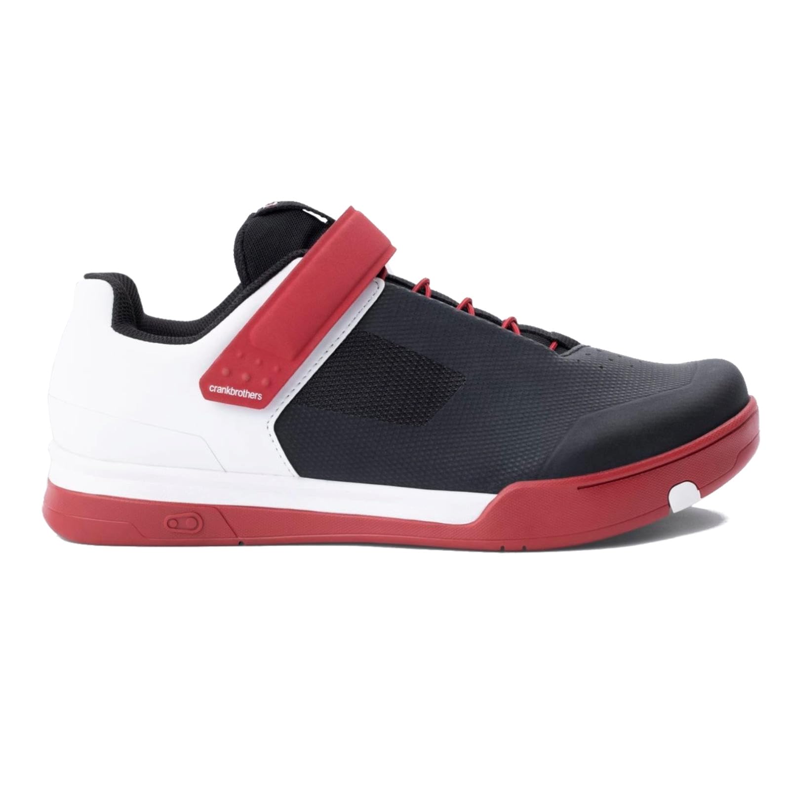 Crank Brothers Mallet Speedlace Mountain Bike Shoes - Red/Black/White with Red Outsole - Size 6.5 - Durable Cycling Shoes for Trail Riding & Mountain Biking